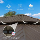 14x24FT Hardtop Gazebo With Galvanized Steel Double Roof by HouseOfZazla