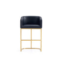Mid-Century Modern Stool With Steel Base by HouseOfZazla