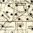 Vintage Map of Virginia 1876