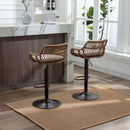 Modern Swivel Bar Stools Adjustable Counter Chairs With Footrest (Set of 2) by HouseOfZazla