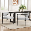 Modern Dining Chairs Set of 2 with Bronze Iron Frame by HouseOfZazla