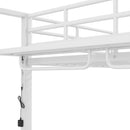 Bunk Bed With Storage Shelves, Clothes Hooks, LED Light by HouseOfZazla
