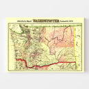 Vintage Map of Washington 1878