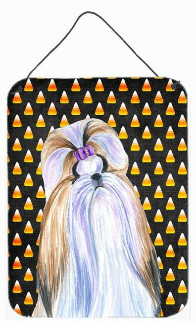 Shih Tzu Candy Corn Halloween Portrait Wall or Door Hanging Prints