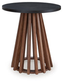 Kallari - Round End Table - Warm Brown / Black by Unique Piece Furniture