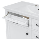 36" Bathroom Vanity With Sink, 2 Tip-Out Drawers, Soft Close Hinges by HouseOfZazla