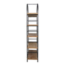 Tall Arched Wood and Iron Display Shelf