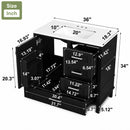 36" Black Bathroom Vanity Cabinet