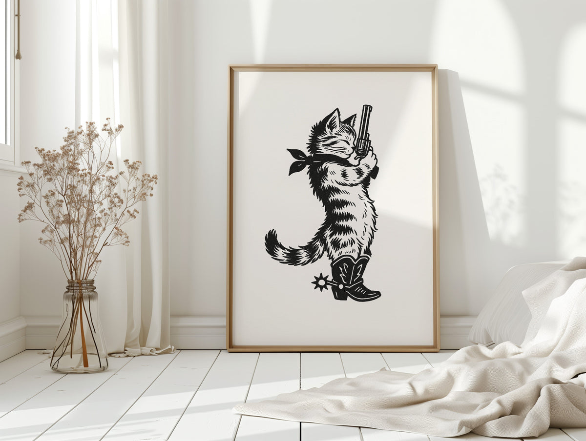 Purrpare for Trouble – Cowboy Cat Sheriff Print, photo 14 of 19