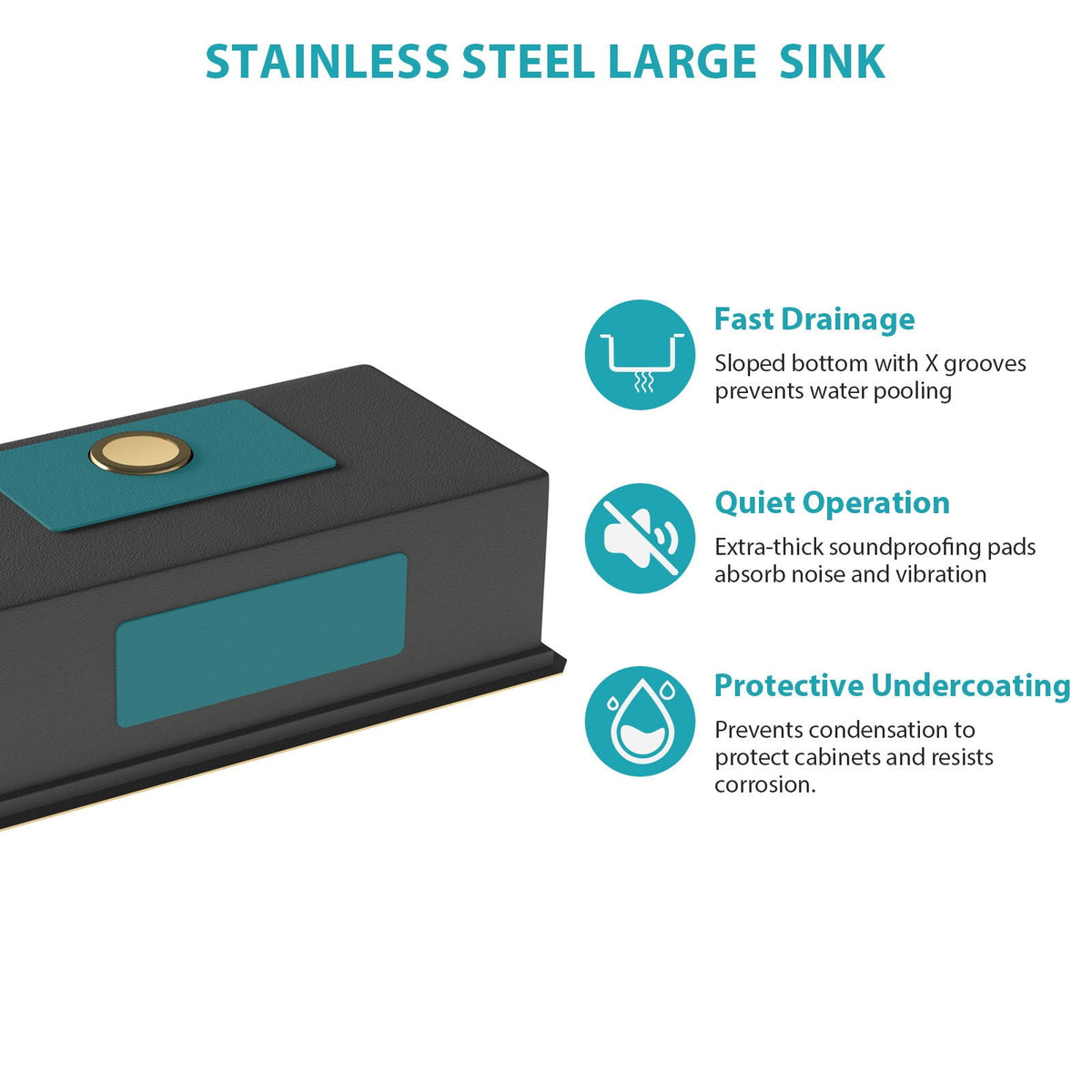 Stainless Steel Undermount Kitchen Sink With Workstation, photo 6 of 14
