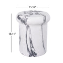 18.11"H Sculptural MGO Side Table