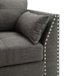 Laurissa - Chair With 3 Pillows - Light Charcoal by HouseOfZazla