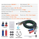 12FT Semi Truck Air Lines Kit with Glad Hands and 7-Way ABS Power Line