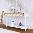 48 inch Long Console Table with 2 Drawers and 1 Bottom Shelf for Entryway Hallway Easy Assembly - Traditional Craftsmanship and Functionality Combined