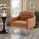 Accent Chair, leisure single sofa with Rose Golden feet