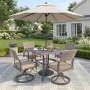Weave Outdoor Dining Set, 5-Piece, Full Swivel