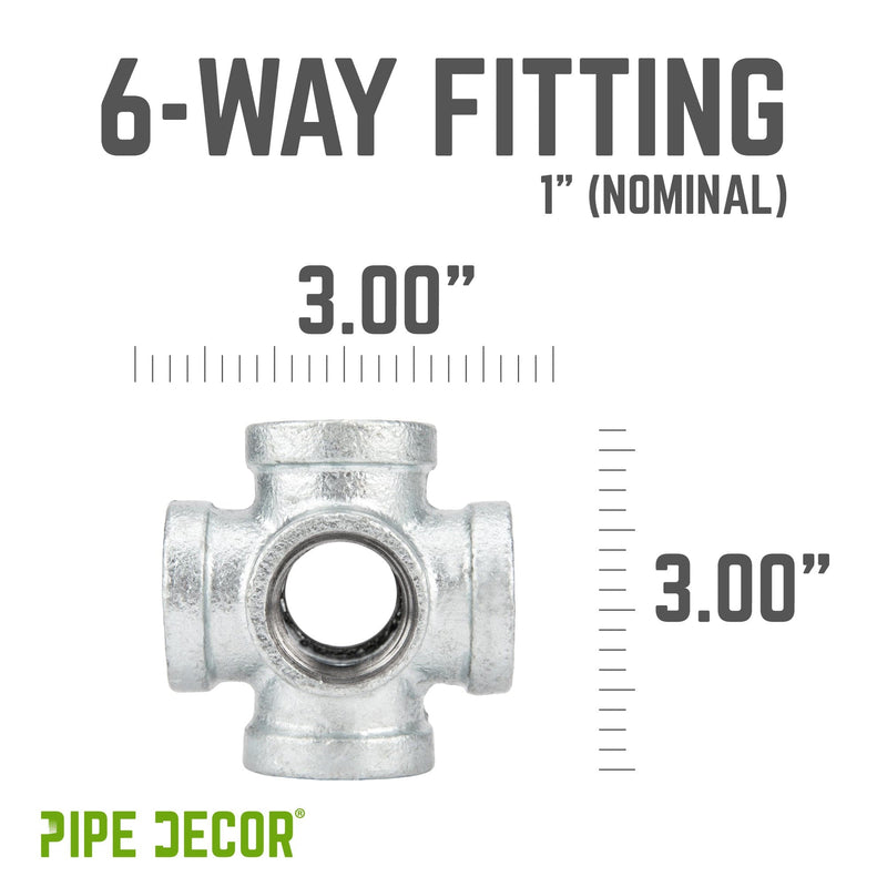 1 in. Galvanized 6-Way Fitting, photo 2 of 10