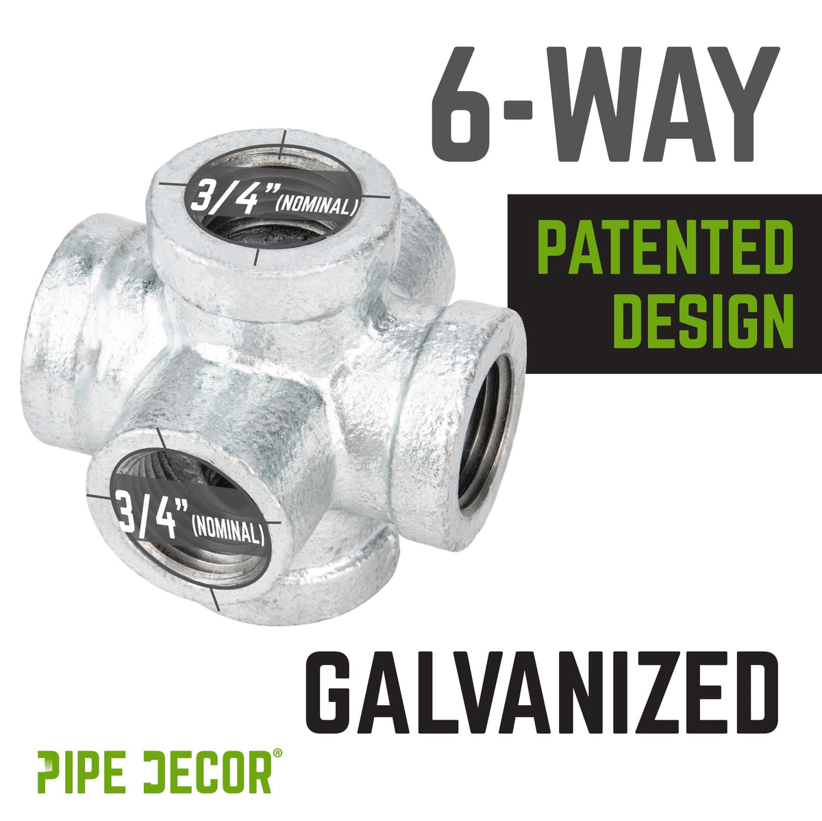 3/4 in. Galvanized 6-Way Fitting, photo 4 of 10