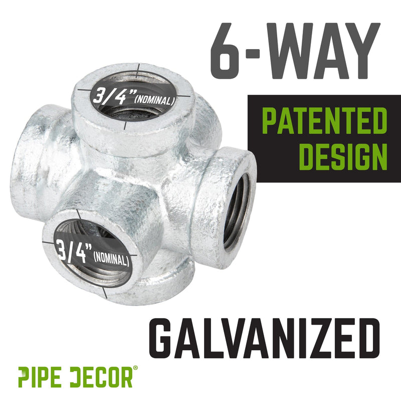 3/4 in. Galvanized 6-Way Fitting, photo 4 of 10