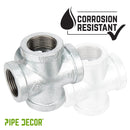 1/2 in. Galvanized 5-Way Fitting by PIPE DECOR