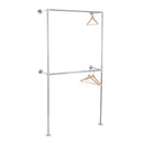 Galvanized Wall Mounted Double Hung Clothing Rack