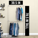 Galvanized Wall Mounted Double Hung Clothing Rack