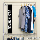 Galvanized Wall Mounted Double Hung Clothing Rack