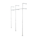 76.375 in. Galvanized Wall Mounted Clothing Rack, Double