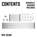 76.375 in. Galvanized Wall Mounted Clothing Rack, Double