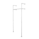41 in. Galvanized Wall Mounted Clothing Rack, Single