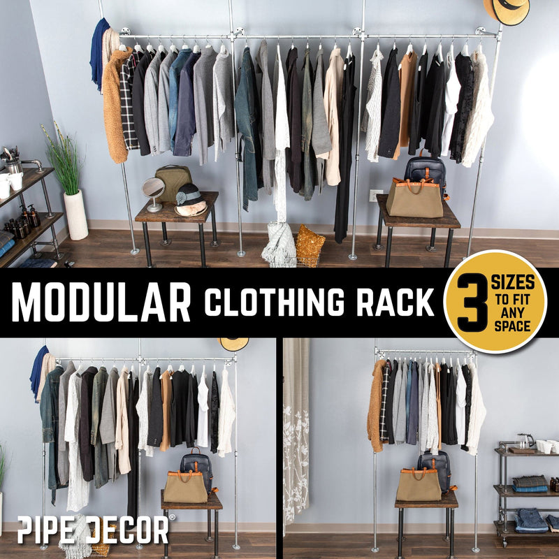 41 in. Galvanized Wall Mounted Clothing Rack, Single, photo 6 of 8
