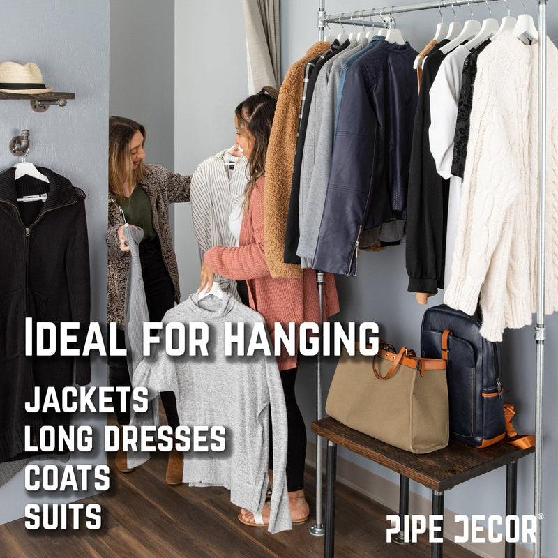 41 in. Galvanized Wall Mounted Clothing Rack, Single, photo 7 of 8