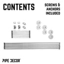 41 in. Galvanized Wall Mounted Clothing Rack, Single