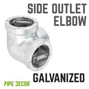 1 in. Galvanized Side Outlet Elbow by PIPE DECOR