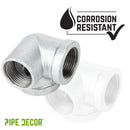 1 in. Galvanized Side Outlet Elbow by PIPE DECOR