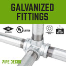 1 in. Galvanized Iron Side Outlet Tee by PIPE DECOR