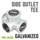 1 in. Galvanized Iron Side Outlet Tee by PIPE DECOR