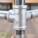 1 in. Galvanized Iron Side Outlet Tee by PIPE DECOR