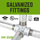 1 in. Galvanized Square Cap by PIPE DECOR
