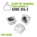 1 in. Galvanized Square Cap by PIPE DECOR