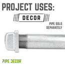 1 in. Galvanized Square Cap by PIPE DECOR