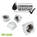 1 in. Galvanized Square Cap by PIPE DECOR