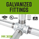 1 in. Galvanized Square 90 Degree Elbow
