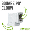 1 in. Galvanized Square 90 Degree Elbow
