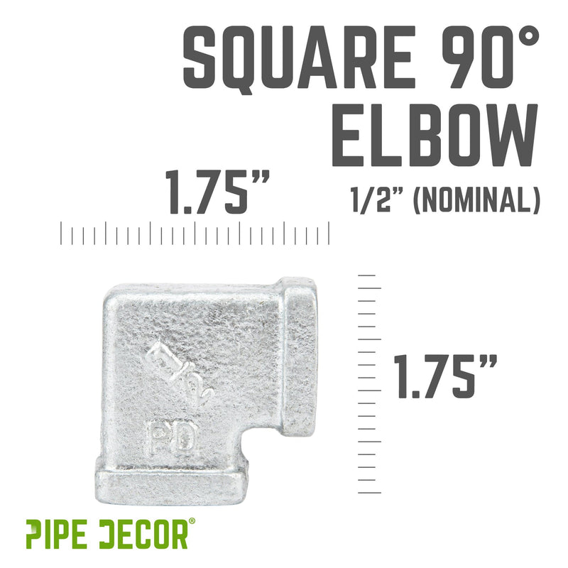 1/2 in. Galvanized Square 90 Degree Elbow, photo 2 of 10