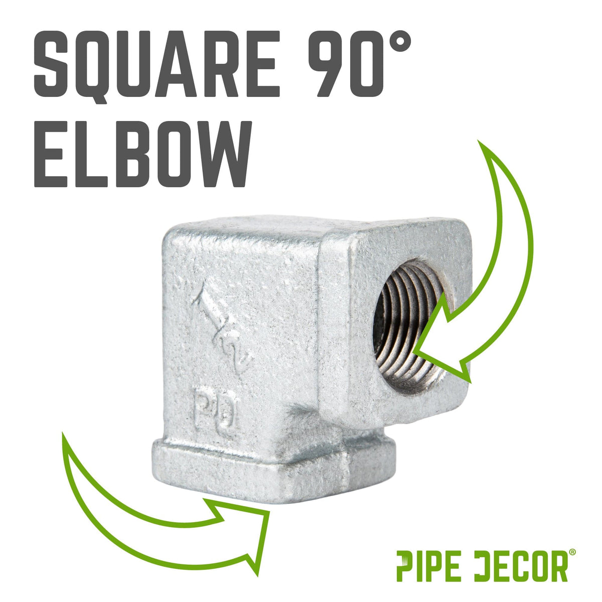 1/2 in. Galvanized Square 90 Degree Elbow, photo 3 of 10