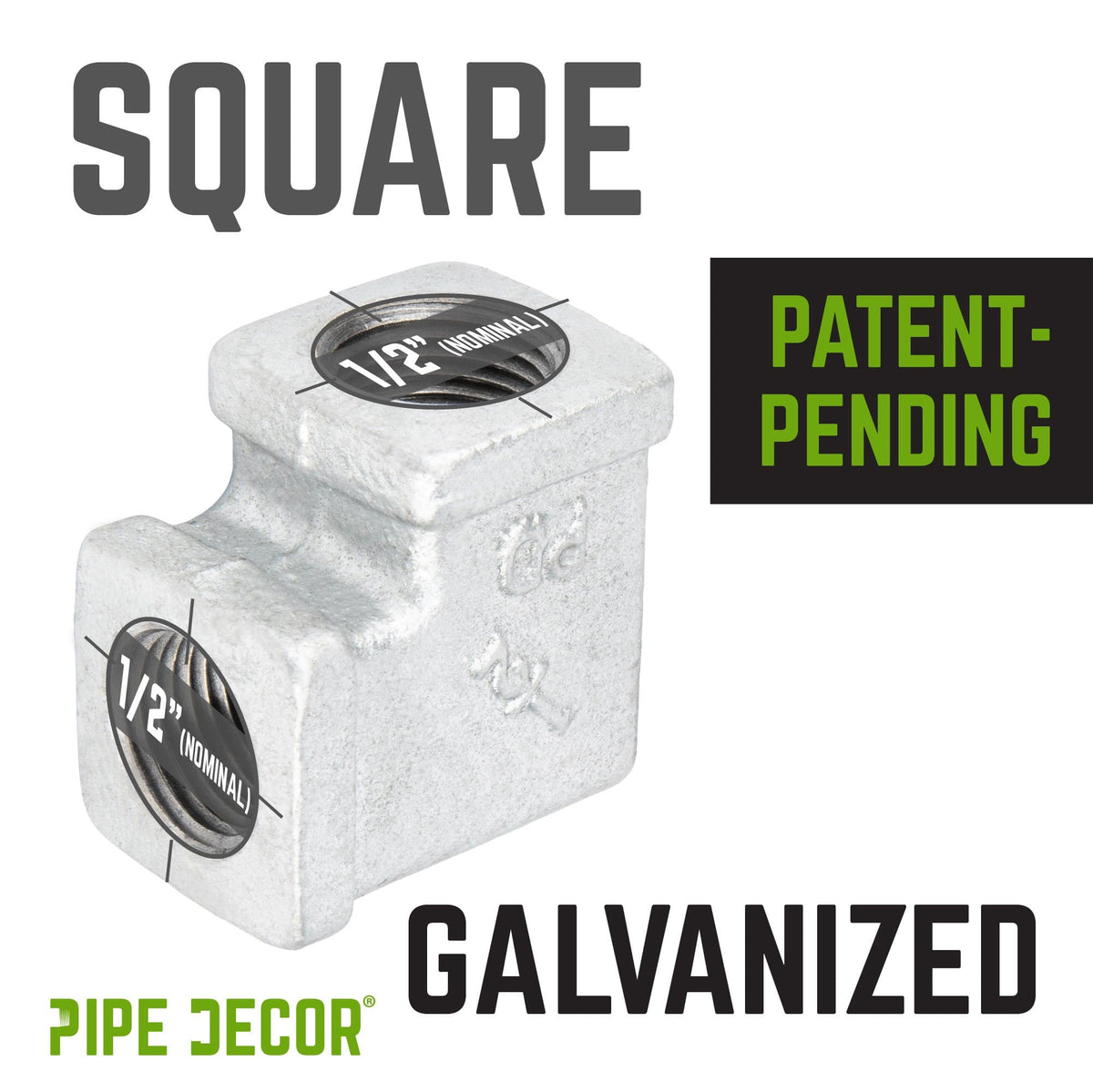 1/2 in. Galvanized Square 90 Degree Elbow, photo 4 of 10