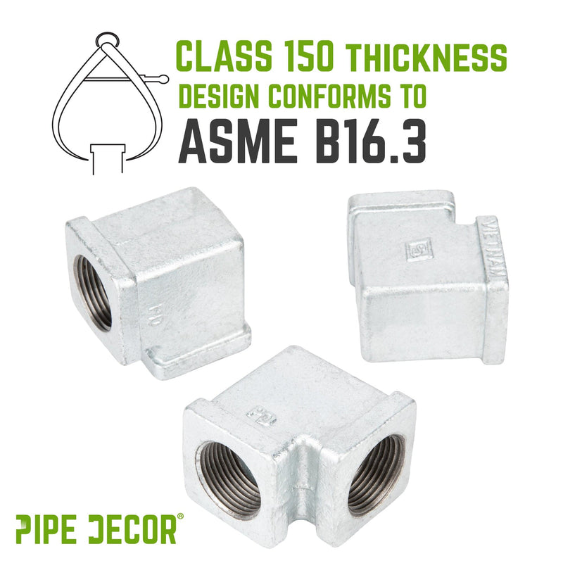 3/4 in. Galvanized Square 90 Degree Elbow