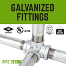 1/2 in. Galvanized Square Floor Flange