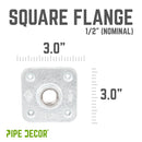 1/2 in. Galvanized Square Floor Flange